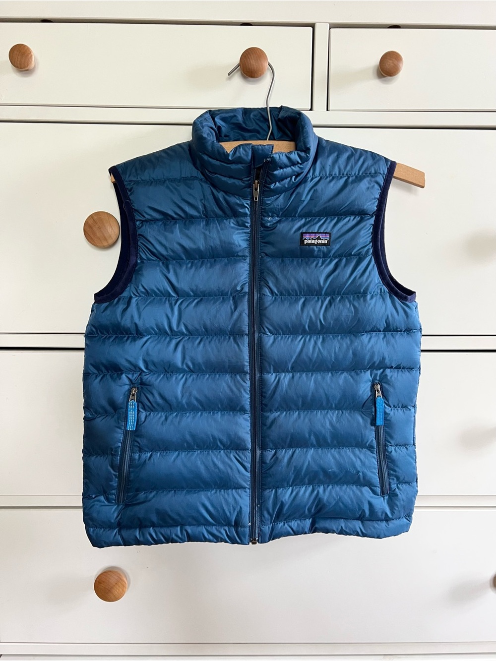 Patagonia Kids Blue Quilted Down Vest
